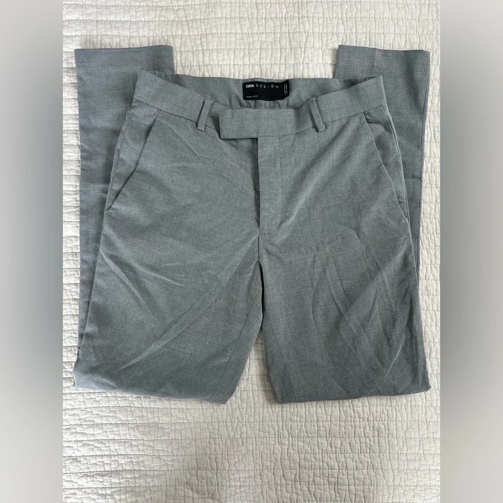 ASOS men’s gray slack dress pants 482 - Picture 3 of 5